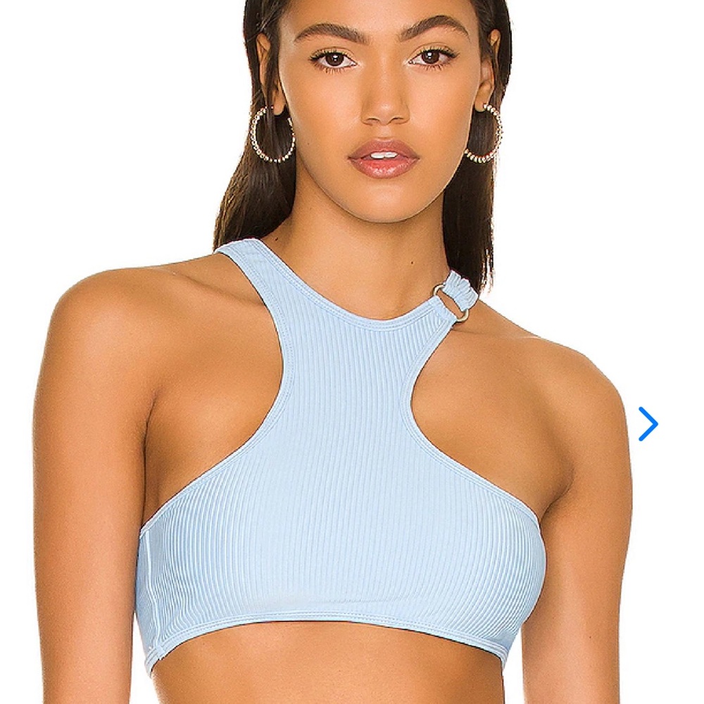 Lovers and Friends say it top baby blue, size L